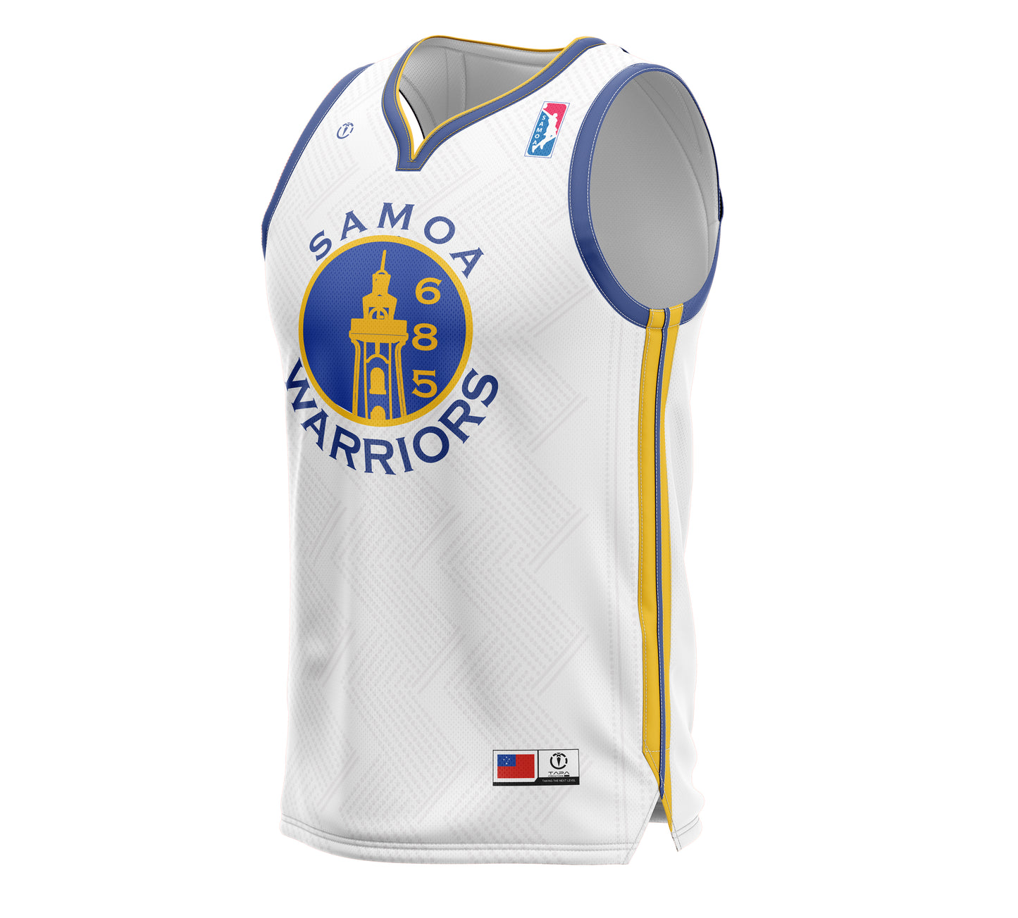 SAMOA WARRIOR SINGLET- WHITE