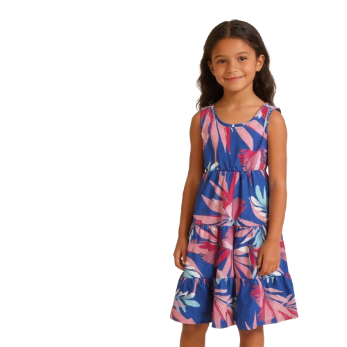 The Blue Lagoon Ruffle Dress