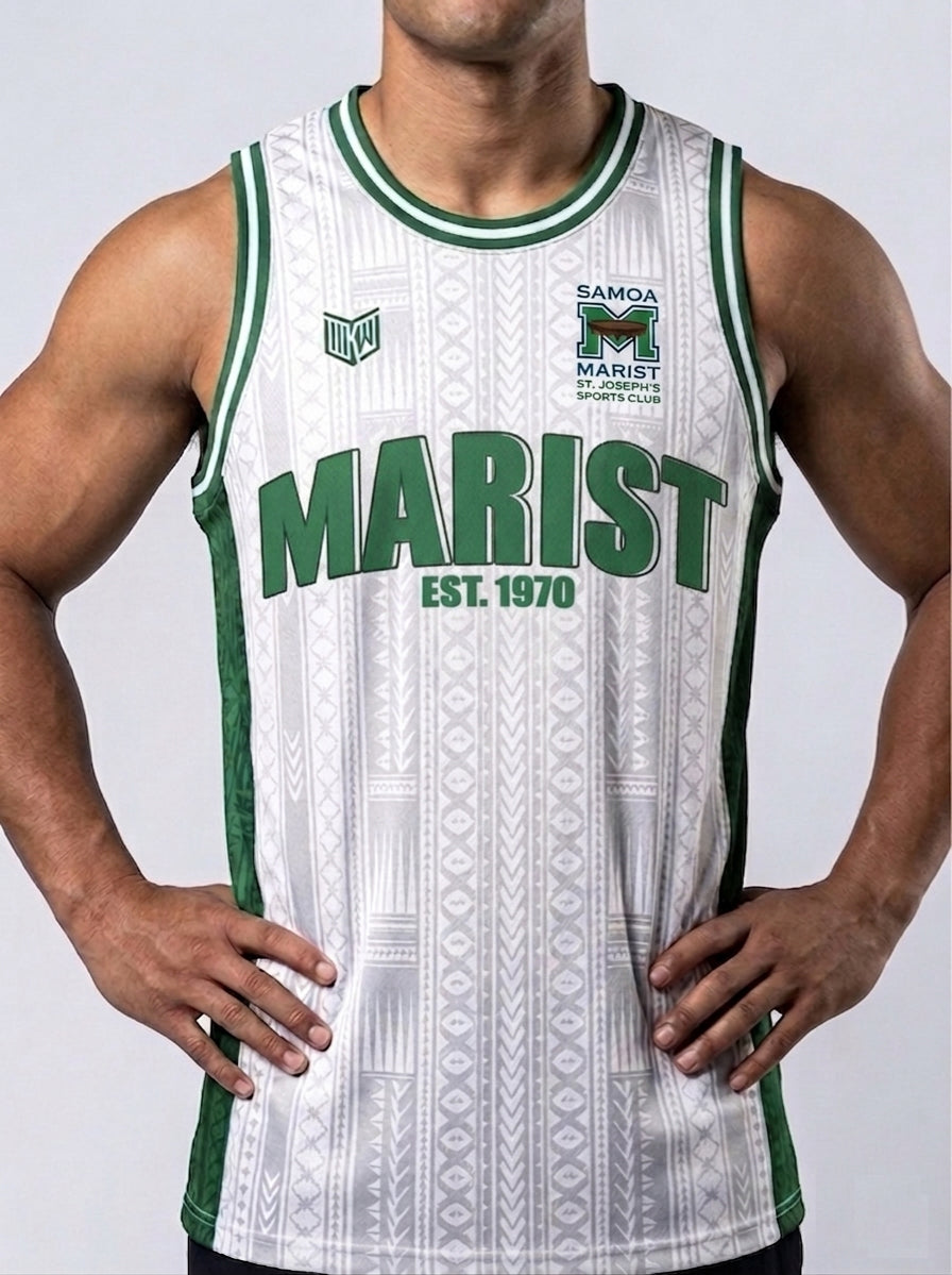 Marist White/Green Basketball Jersey
