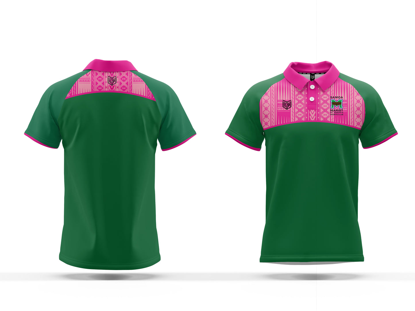 Marist Green/Pink Essential Performance Polo