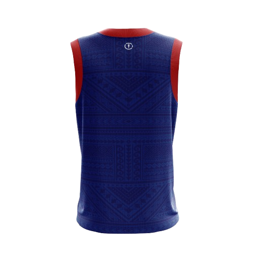 BASKETBALL VEST - SAMOA - Blue & Red